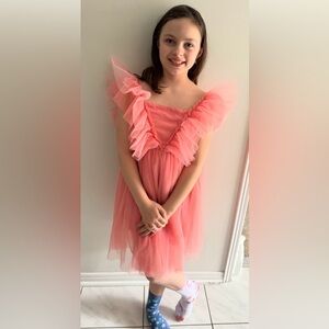 H&M Peach Tulle Dress Size 9-10